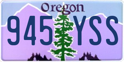 OR license plate 945YSS