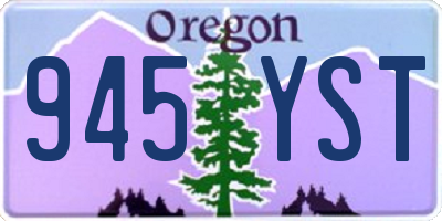 OR license plate 945YST