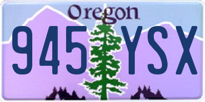 OR license plate 945YSX