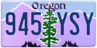 OR license plate 945YSY