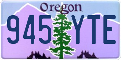 OR license plate 945YTE