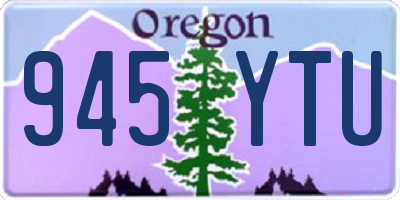 OR license plate 945YTU