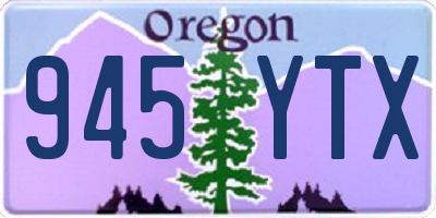 OR license plate 945YTX
