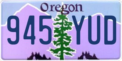 OR license plate 945YUD
