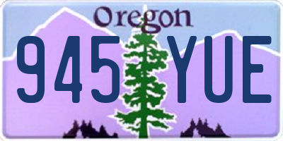 OR license plate 945YUE