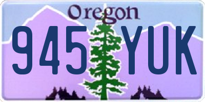 OR license plate 945YUK