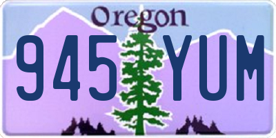 OR license plate 945YUM