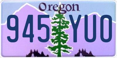 OR license plate 945YUO