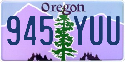 OR license plate 945YUU