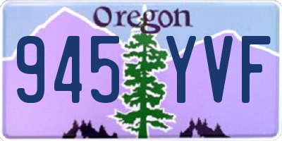 OR license plate 945YVF