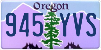OR license plate 945YVS