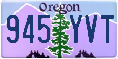 OR license plate 945YVT