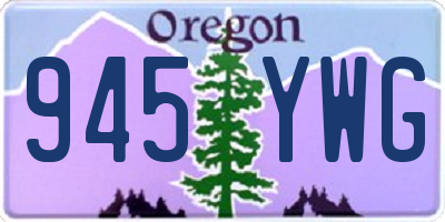 OR license plate 945YWG