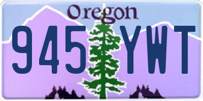 OR license plate 945YWT
