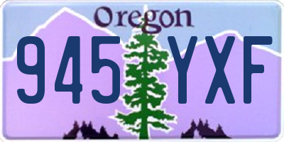 OR license plate 945YXF