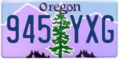 OR license plate 945YXG