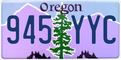 OR license plate 945YYC