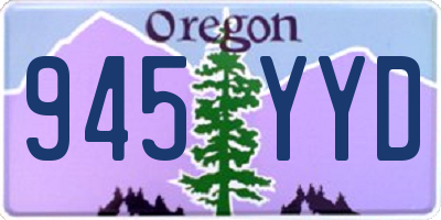 OR license plate 945YYD