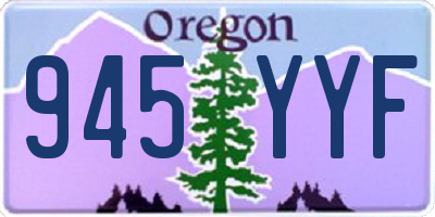 OR license plate 945YYF