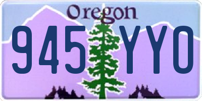 OR license plate 945YYO