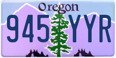 OR license plate 945YYR