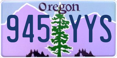 OR license plate 945YYS