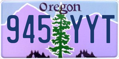 OR license plate 945YYT