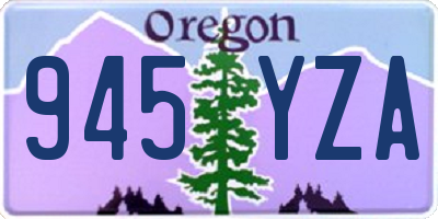 OR license plate 945YZA