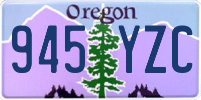 OR license plate 945YZC