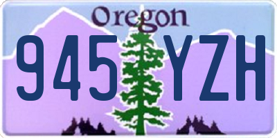 OR license plate 945YZH