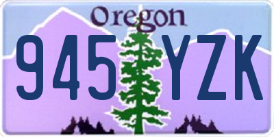 OR license plate 945YZK