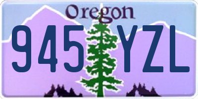 OR license plate 945YZL