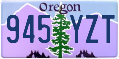 OR license plate 945YZT