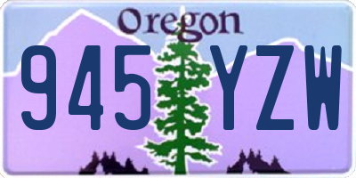 OR license plate 945YZW