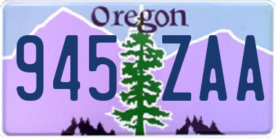 OR license plate 945ZAA