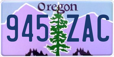 OR license plate 945ZAC