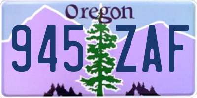 OR license plate 945ZAF