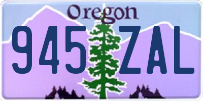 OR license plate 945ZAL
