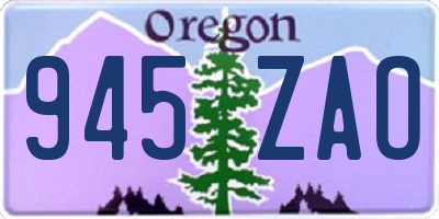 OR license plate 945ZAO