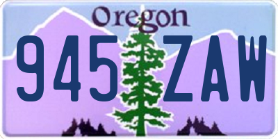 OR license plate 945ZAW