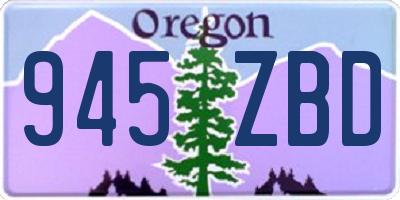 OR license plate 945ZBD