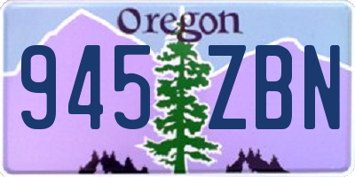 OR license plate 945ZBN