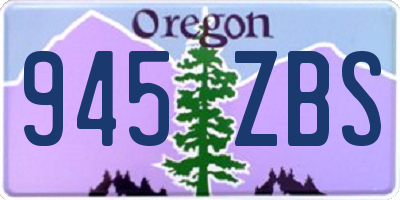 OR license plate 945ZBS
