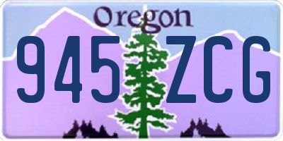 OR license plate 945ZCG