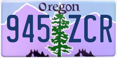 OR license plate 945ZCR