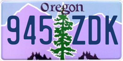 OR license plate 945ZDK