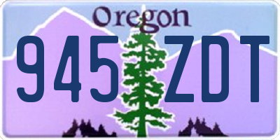 OR license plate 945ZDT