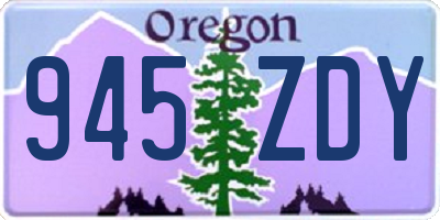 OR license plate 945ZDY