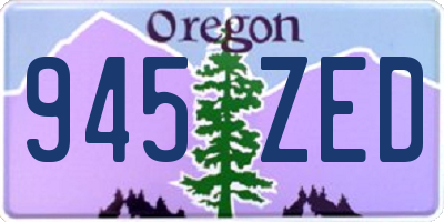OR license plate 945ZED