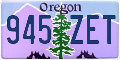 OR license plate 945ZET